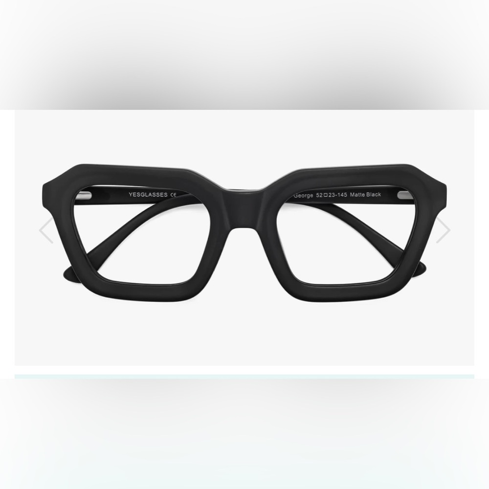 Yesglasses 'George' Matte Black Hi-Index Blue Light Blocking Glasses